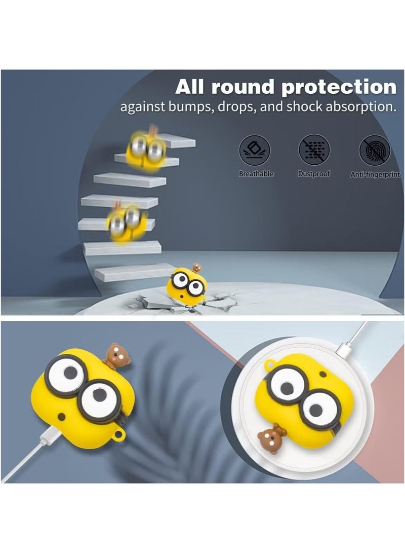 Case Soft Silicone Shockproof Cover for Apple Airpods 4 New 3D Cute Cartoon Creative Fun Case Skin with Keychain Design - Image 3