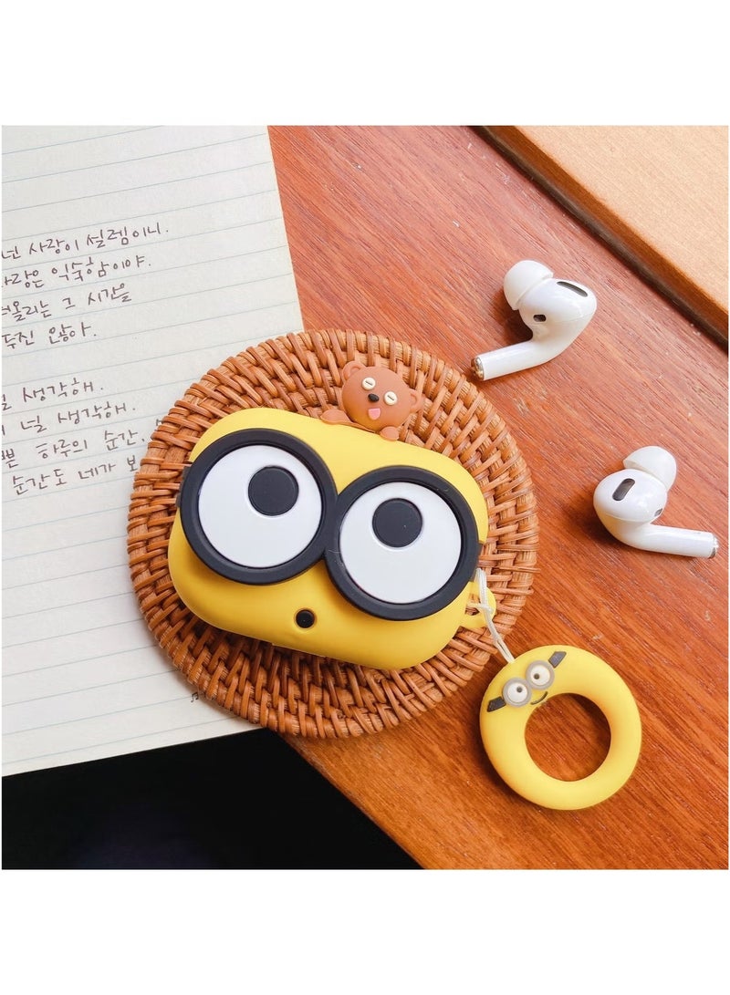 Case Soft Silicone Shockproof Cover for Apple Airpods 4 New 3D Cute Cartoon Creative Fun Case Skin with Keychain Design - Image 5