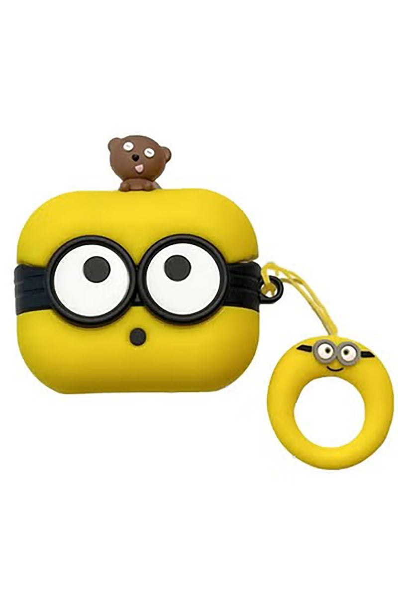 Case Soft Silicone Shockproof Cover for Apple Airpods 4 New 3D Cute Cartoon Creative Fun Case Skin with Keychain Design - Image 1