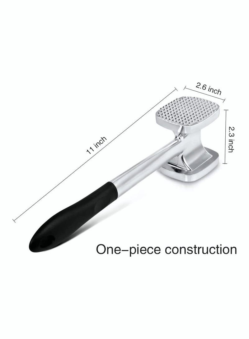 SYOSI Convenient Meat Tenderizer Hammer For Steak Chicken Fish Pork Good Grips Double side Heavyweight Metal Meat Tenderiser Pounder Mallet Perfect Kitchen Tool and Perfect - Image 5