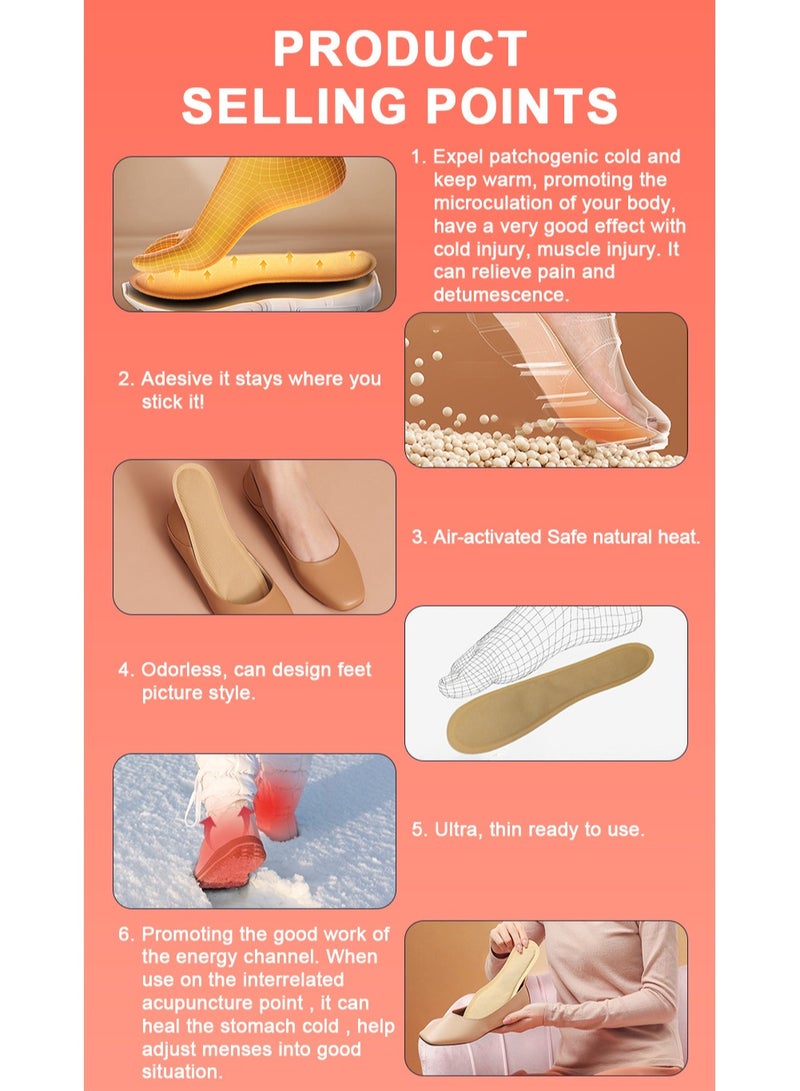 Hodaf 5 Pairs of Women's Foot Warming Insoles - Long-Lasting Safe Natural Odorless Air-Activated Insole Warmers - Heated for Up to 8 Hours - Image 4