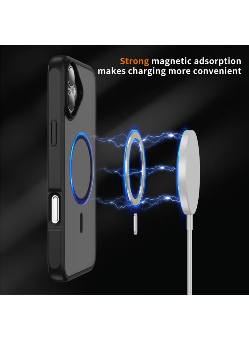 جاجيك Magnetic Case for iPhone 17 | Compatible with MagSafe | Mil-Grade Drop Protection | Shockproof Slim Frosted Phone Cover | Anti-Scratch Durable Protective Case | Black Magnetic iPhone 17 Cover for Daily Use | Lightweight Slim Protective Shell - Image 2