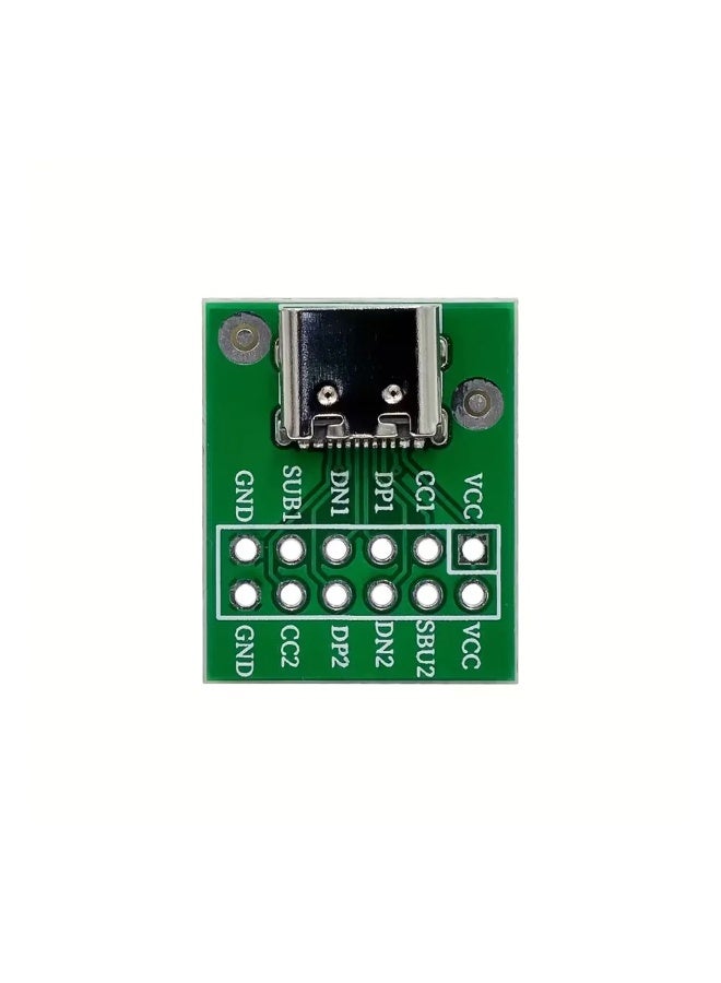 Type-C USB Breakout Board 12Pin DIP – USB Type-C Female Breakout Board 12-Pin DIP Module for  Electronics, PCB Prototyping, Power Supply Projects & Embedded System Development - Image 3