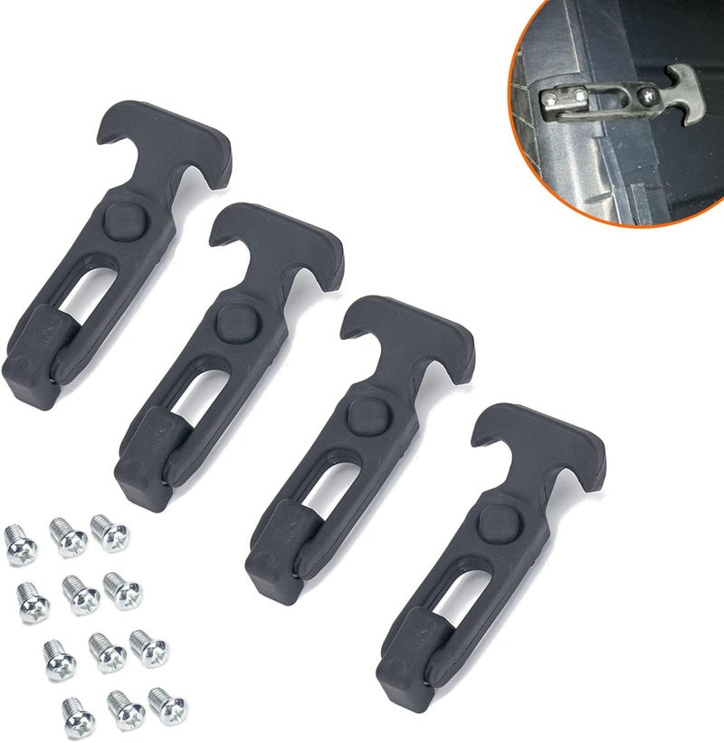 T-Handle Buckle Elastic Rubber with Brackets Rubber Hood Catch for Vehicle Trailers Tool Boxes Cooling Boxes Flexible Draw Latches T-Handle Draw Latches with Brackets for Tool Box Vehicle Engine Hood - Image 2