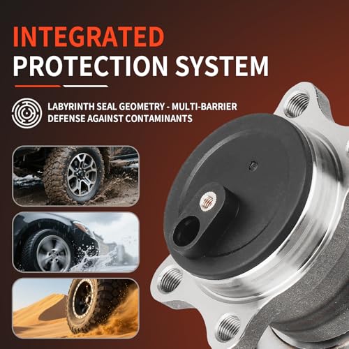 DRIVESTAR مجموعة محور العجلة والمحمل الخلفي DRIVESTAR 512332 للجهة اليسرى/اليمنى تناسب كرايسلر 200 2011-14/سيبرينغ 2007-10، لدودج كاليبر 07-12/أفينجر 2008-14، لجيب باتريوت 07-17/كومباس 07-17 - Image 4