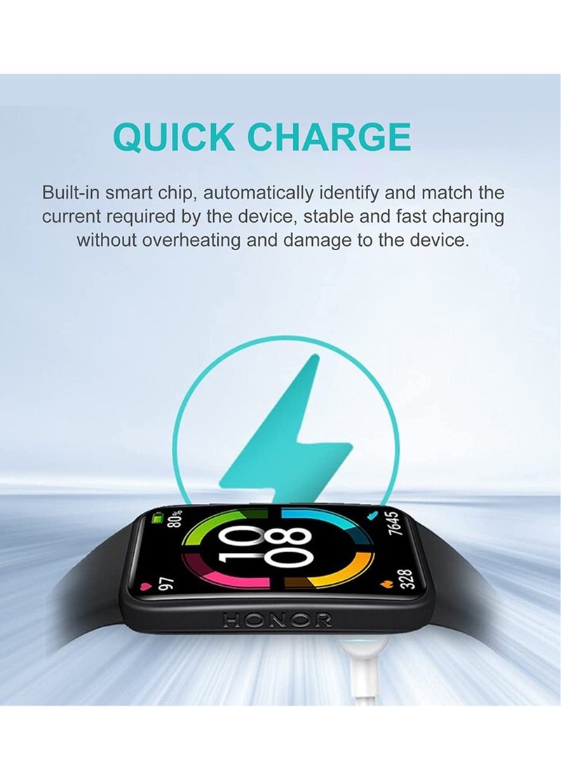 ELTRAZONE Charger Compatible with Huawei Watch Fit, USB Charging Cable Cord Base Dock Charger Adapter Stand For Huawei Band 6 smartwatch (Black) - Image 3