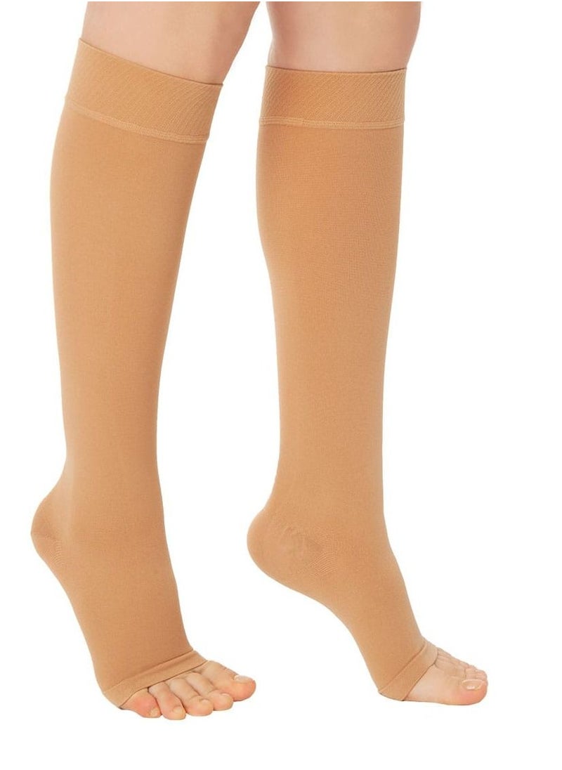 Medical Compression Stockings for Varicose Veins with Open Toes
