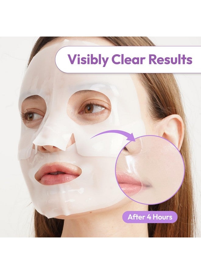 لابكوس قناع LAPCOS Deep Collagen Glass Skin Overnight Mask - قناع كوري للعناية بالبشرة مع مستخلص الورد PDRN، وكولاجين نباتي وشرائح هيدروجيل - أقنعة وجه كولاجين لشد البشرة مضادة للحساسية (4 قطع، 1.23 أونصة) - Image 4