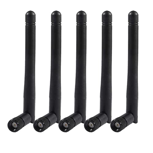 AEDIKO 5pcs Dual Band WiFi Antenna 2.4GHz 5/5.8GHz 3dBi RP-SMA Male Antenna for Wireless Vedio Security IP Camera Recorder Surveillance Recorder Truck Trailer Rear View Backup Camera Reversing Monitor - Image 1