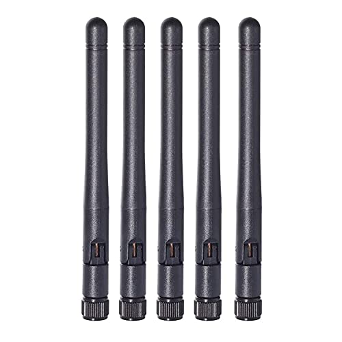 AEDIKO 5pcs Dual Band WiFi Antenna 2.4GHz 5/5.8GHz 3dBi RP-SMA Male Antenna for Wireless Vedio Security IP Camera Recorder Surveillance Recorder Truck Trailer Rear View Backup Camera Reversing Monitor - Image 2