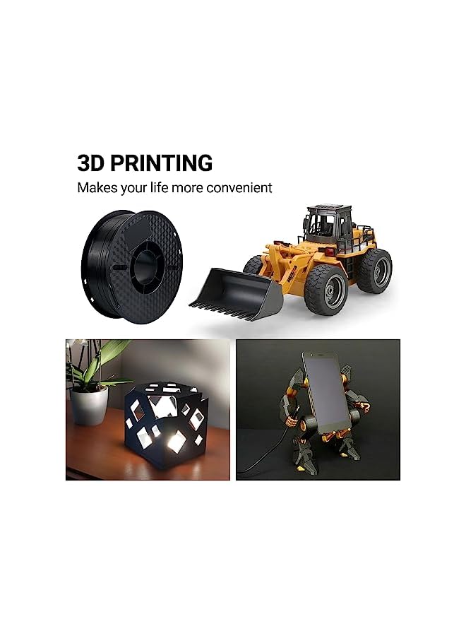 ABS 3D Printer Filament 1.75mm - High Strength, Heat Resistant Filament for Functional Prototypes, Mechanical Parts,1kg Spool, Black - Image 2