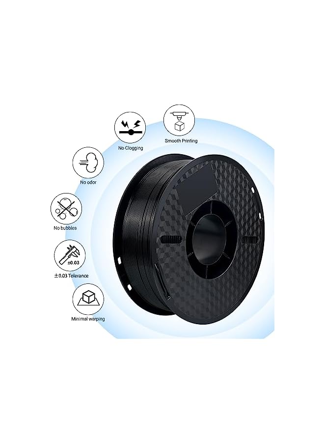 ABS 3D Printer Filament 1.75mm - High Strength, Heat Resistant Filament for Functional Prototypes, Mechanical Parts,1kg Spool, Black - Image 5