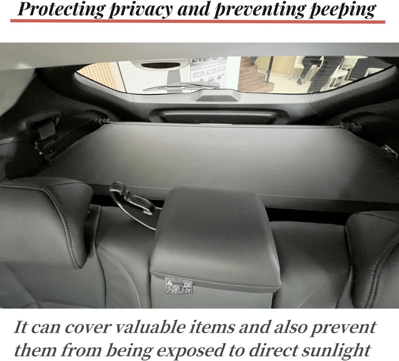 VESUL Retractable Rear Trunk Cargo Cover for Kia Sorento 2016-2020 - Security Shade Shield with Extra Canvas Cover - Image 5