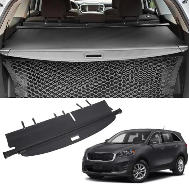 VESUL Retractable Rear Trunk Cargo Cover for Kia Sorento 2016-2020 - Security Shade Shield with Extra Canvas Cover - Image 1