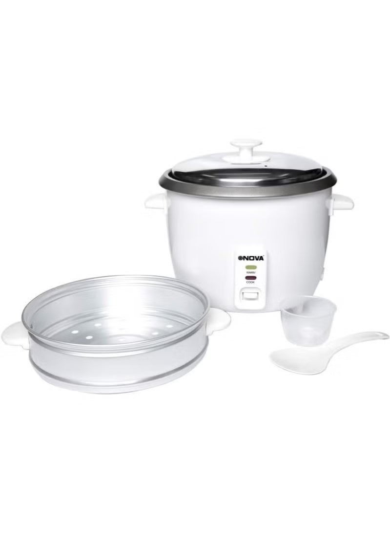 NOVA 1.8 Liter Big Drum Rice Cooker White NRC976-2 | Electric Multi Cooker with Non Stick Inner Pot, Automatic Keep Warm Function, Fast Cooking Rice Maker for Families & Meals - Image 3