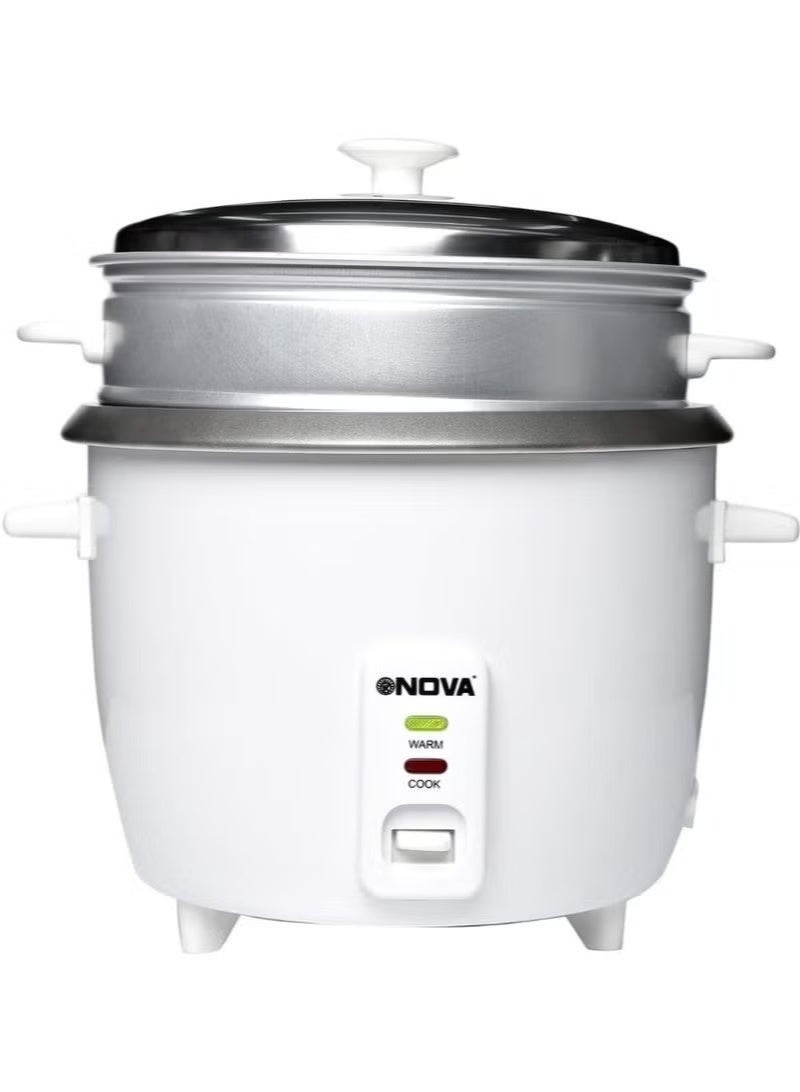 NOVA 1.8 Liter Big Drum Rice Cooker White NRC976-2 | Electric Multi Cooker with Non Stick Inner Pot, Automatic Keep Warm Function, Fast Cooking Rice Maker for Families & Meals - Image 1