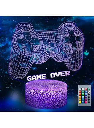 3D Illusion Gaming Lamp LED Night Light with Remote Control and Touch Control, 16-Color Flashing Gaming Atmosphere Lamp，USB/Battery Powered, Cracked Style Base Design, Perfect for Game Rooms, Bedrooms, and Gamer Gifts - pzsku/Z1F60C52BC5B4B5D0FA87Z/45/1747659025/69b2eaaa-9497-43d4-9548-a48bef1d5c7c