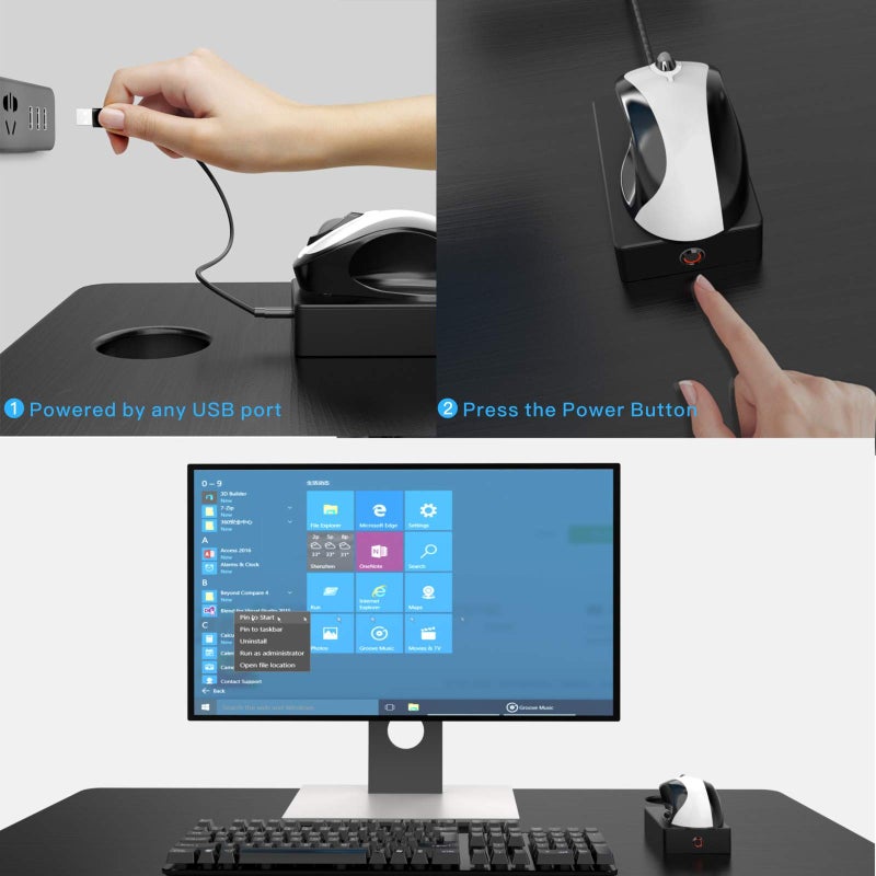 Stageek Mouse Jiggler, Mechanical 100% Undetectable by IT, Mouse Mover with On/Off Switch, Simulates Mouse Movement and Prevents Computer from Going into Sleep, No Software Needed, Plug &Play - Image 4