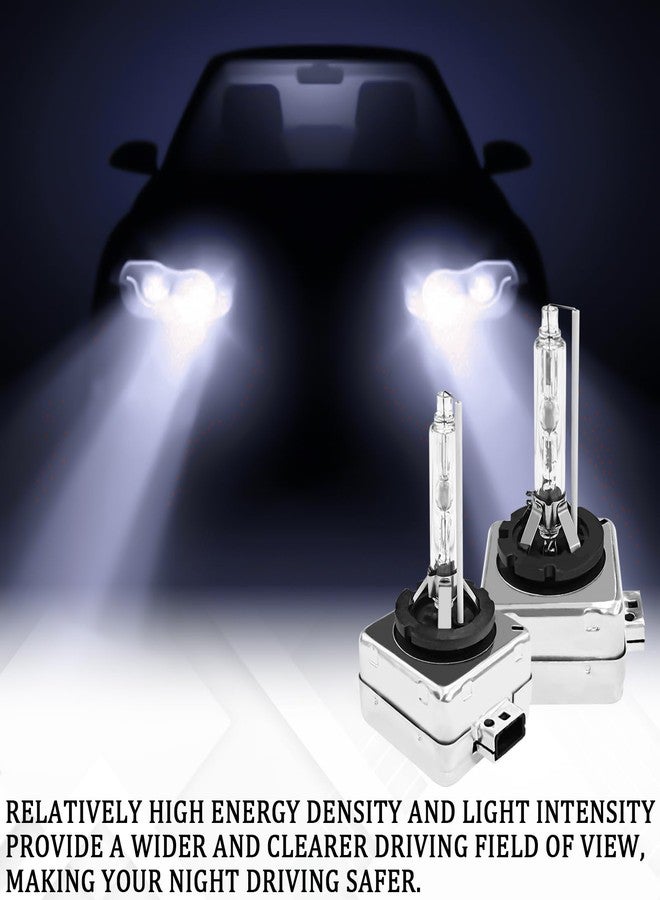 SamWinGear D1S Hid Headlight Bulbs 2PCS 35W Super Bright Bulbs, D1S Headlight Bulb D3S HID Car Original Replacement Lights 12V High Beam Low Beam Xenon Bulbs with Metal Stents Base (D1S White) - Image 5