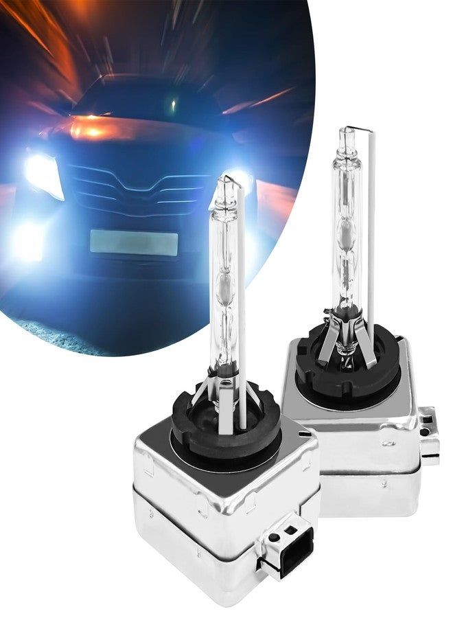 SamWinGear D1S Hid Headlight Bulbs 2PCS 35W Super Bright Bulbs, D1S Headlight Bulb D3S HID Car Original Replacement Lights 12V High Beam Low Beam Xenon Bulbs with Metal Stents Base (D1S White) - Image 1