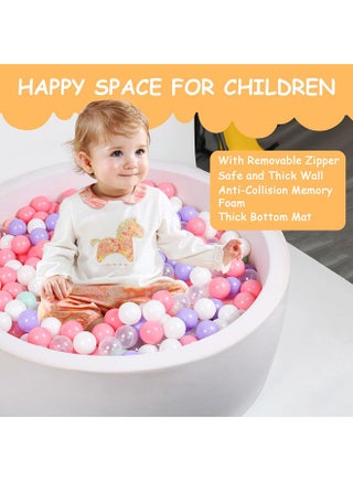 ShebSheb Foam Ball Pit Pool for Kids Baby Toddler, Soft Memory