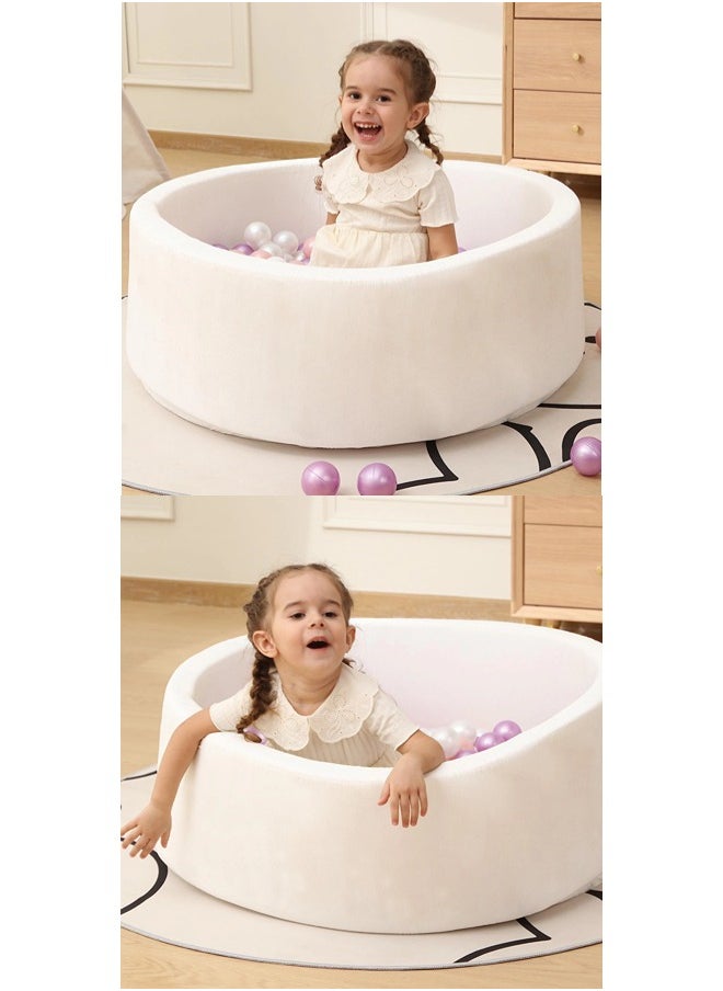 ShebSheb - Foam Ball Pit Pool for Kids Baby Toddler, Soft Memory Sponge Ball Pits,Round Baby Playpen Ball Pool for Toddler Children(Balls not Included) - Image 1