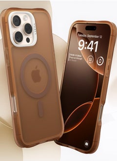 CYRILL Ultra Sheer Mag for iPhone 16 PRO Case Cover Compatible with MagSafe [Shock-Absorbent] - Espresso  - Image 2