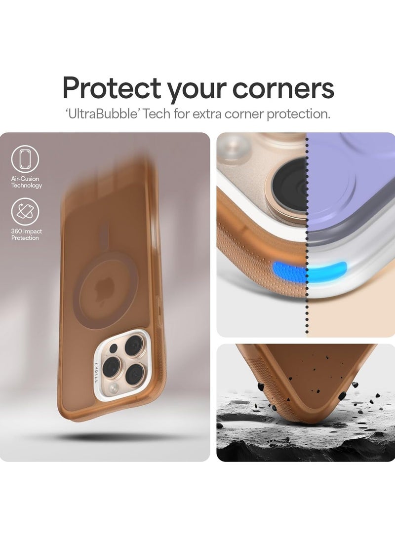 CYRILL Ultra Sheer Mag for iPhone 16 PRO Case Cover Compatible with MagSafe [Shock-Absorbent] - Espresso - Image 4