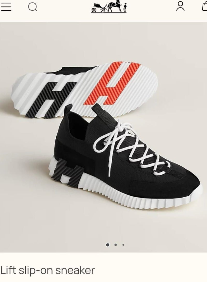 Hermes H24 Hermes Lift Slip-On Sneaker Knit & Suede Goatskin - Image 1