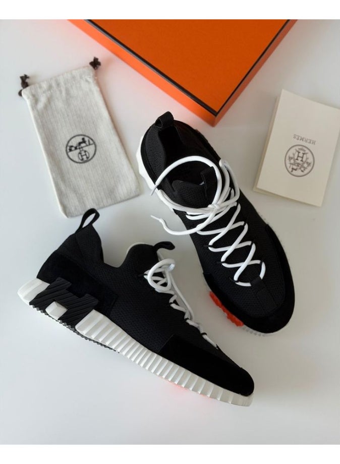 Hermes H24 Hermes Lift Slip-On Sneaker Knit & Suede Goatskin - Image 3