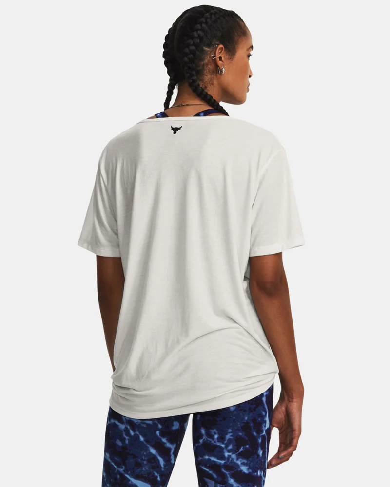 Under Armour Women's Project Rock Completer Deep V-Neck T-Shirt