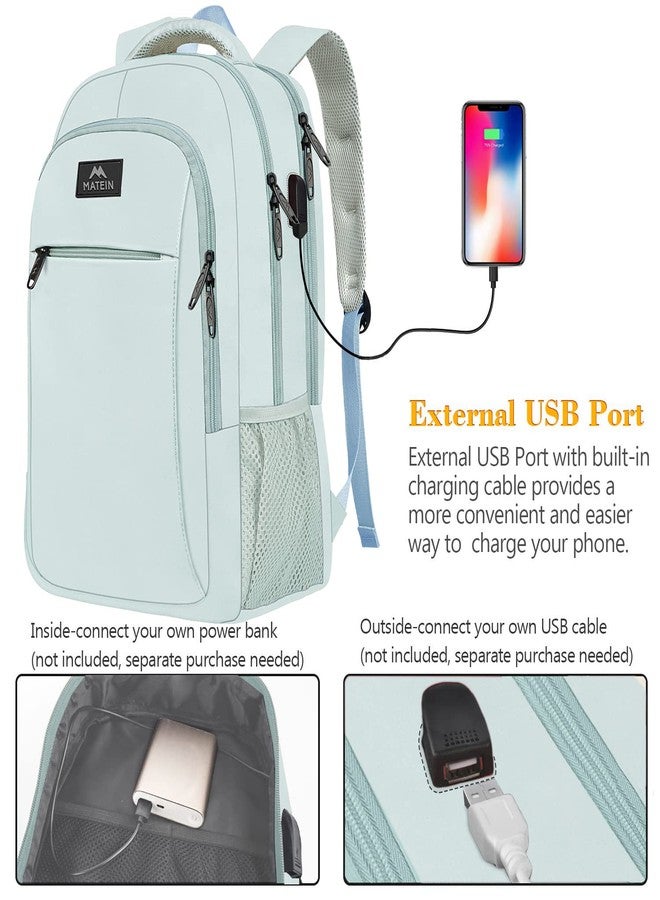 MATEIN Travel Laptop Backpack, Lightweight Anti Theft College Backpack with USB Charging Port, Water Resistant Slim Travel Laptop Bag Fit 15.6 Inch Computer Durable Casual Daypack Backpack Gift for Women Men - Image 3