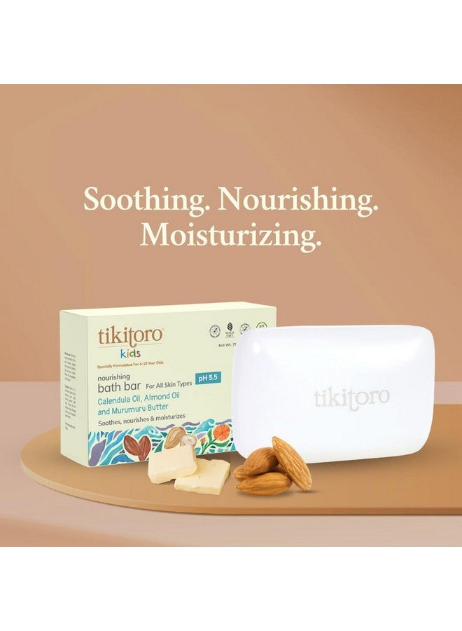 Tikitoro Kids Nourishing Bath Bar | Pediatrician Approved | Murumuru Butter Soap | Soothes, Nourishes and Moisturizes Skin | All Skin Types | Vegan | No Parabens & Sulphates (4-10 Years) (2 x 75g) - Image 2