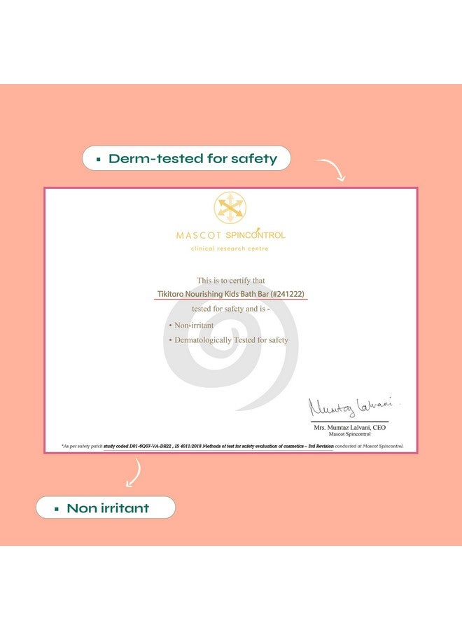 Tikitoro Kids Nourishing Bath Bar | Pediatrician Approved | Murumuru Butter Soap | Soothes, Nourishes and Moisturizes Skin | All Skin Types | Vegan | No Parabens & Sulphates (4-10 Years) (2 x 75g) - Image 5