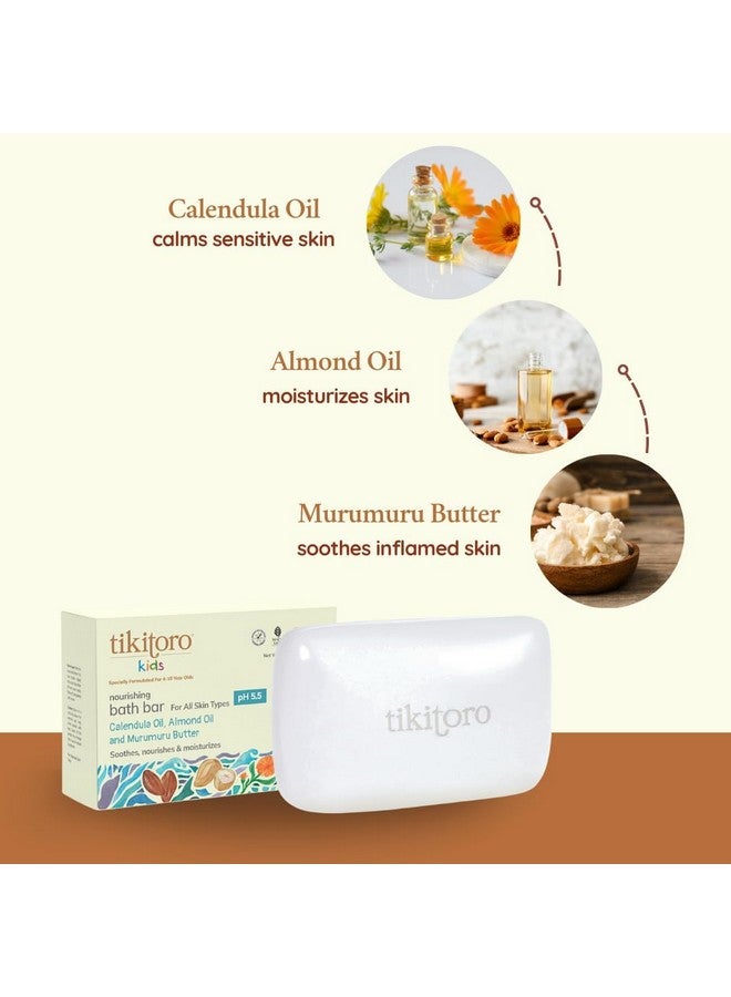 Tikitoro Kids Nourishing Bath Bar | Pediatrician Approved | Murumuru Butter Soap | Soothes, Nourishes and Moisturizes Skin | All Skin Types | Vegan | No Parabens & Sulphates (4-10 Years) (2 x 75g) - Image 3