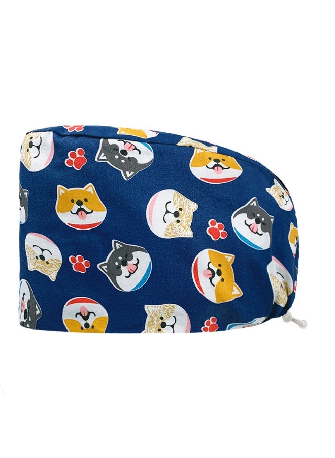 NIBEMINENT Soft Cotton Unisex Scrubs Cap Mens Scrubs Nursing Medical Surgical Caps Medical Uniforms Multicolour Printing Hospital Nurse Hat