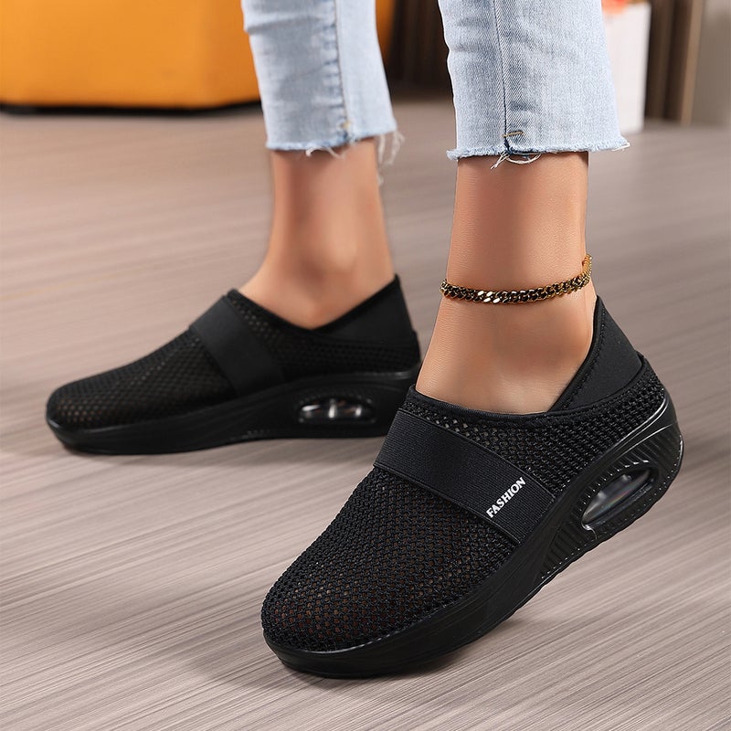 Spring Women''s Shoes for Outer Wear Mesh Casual Shoes Slip-On Breathable Lazy Shoes Flats Fly Woven Breathable 41 Large Size 42 - Image 5