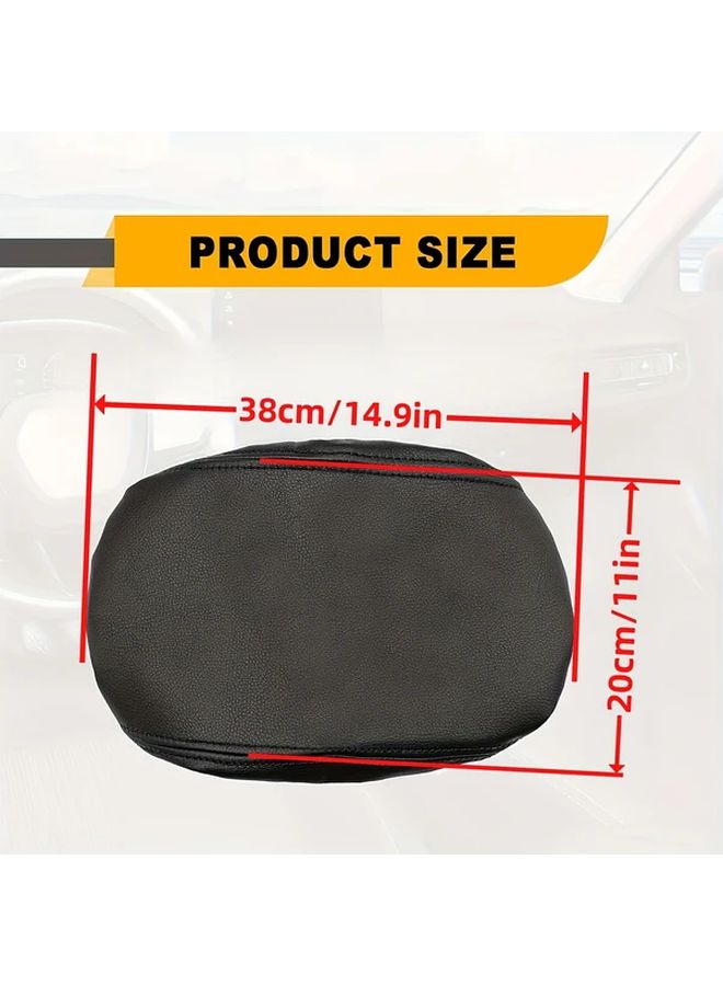 Center Console Armrest Cover Storage Box Lid Protective Cover For Ford Explorer 2011 2019 Black - Image 2
