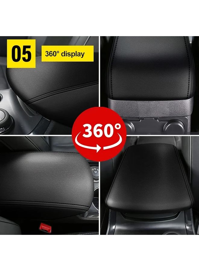 Center Console Armrest Cover Storage Box Lid Protective Cover For Ford Explorer 2011 2019 Black - Image 3