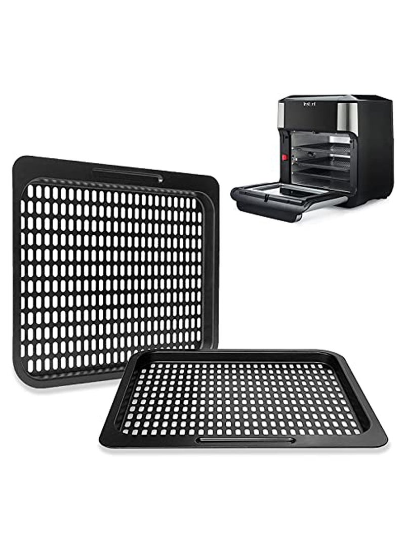 SYOSI 2 Pcs Replacement Cooking Tray, Mesh Cooking Rack Air Fryer Accessories for Instant Vortex, Innsky, Chefman and other Air Fryer Oven, Dishwasher Safe, Removable Mesh Cooking Rack for Air Fryer - Image 1