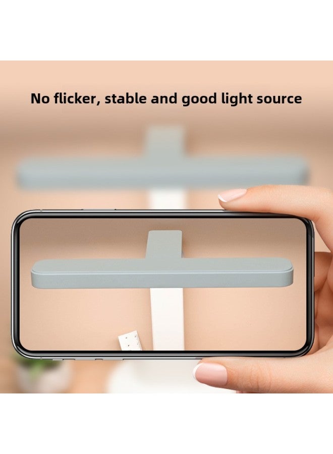 Eye Protection LED Table Lamp Learning Special Advanced Bedside Lamp Bedroom Dormitory Charging Reading Lamp Dimming Multifunction-Color:White 18650 Hongli 1200 Mah Charging Model - Image 4