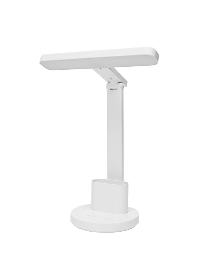 Eye Protection LED Table Lamp Learning Special Advanced Bedside Lamp Bedroom Dormitory Charging Reading Lamp Dimming Multifunction-Color:White 18650 Hongli 1200 Mah Charging Model - Image 5