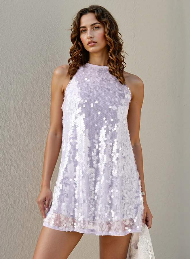 2Xtremz 2Xtremz Sequin Embellished Sleeveless Mini Dress