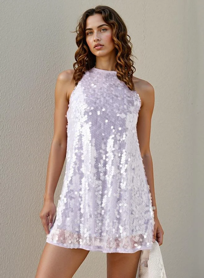 2Xtremz 2Xtremz Sequin Embellished Sleeveless Mini Dress
