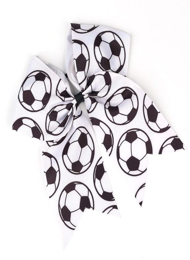 BBTDIN Jumbo Cheer Ponytail Holder Cheerleading Ball Bow BBG66 (White) - Image 2