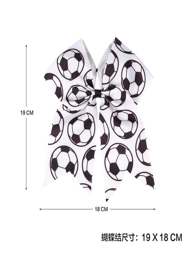 BBTDIN Jumbo Cheer Ponytail Holder Cheerleading Ball Bow BBG66 (White) - Image 5