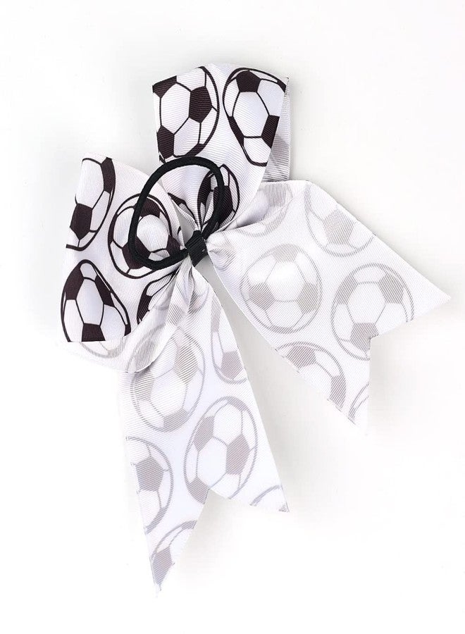 BBTDIN Jumbo Cheer Ponytail Holder Cheerleading Ball Bow BBG66 (White) - Image 4