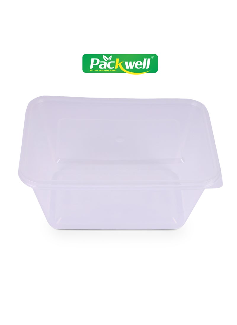 Packwell Microwave Container with Lid 5pcs - PWRP1962 1000 ml, Rectangle Shaped, Pack of 5 BPA-Free, Food grade and Hygienic Perfect for Packing, Storing, Ramadan Food and Iftar Kit Distribution, Etc. Clear - pzsku/Z1F614C84C45B28B171FDZ/45/_/1709358242/8e7e0711-ef26-481e-bd5c-c2711b07d2e7