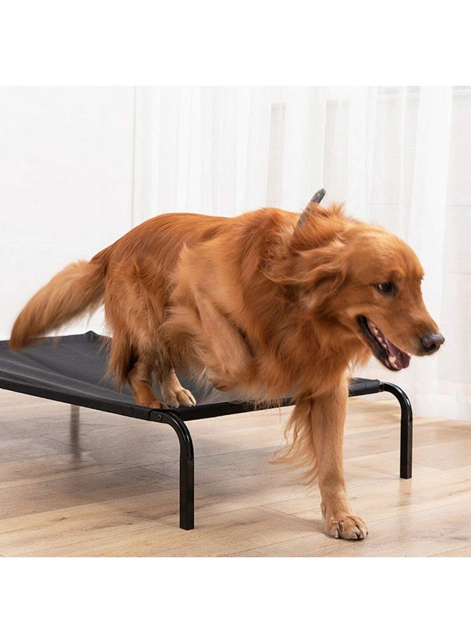 Fluffy's Dog Bed Pet Cat Raised Sides Camping Fabric Cot Indoor Outdoor Waterproof Black XLarge - Image 4