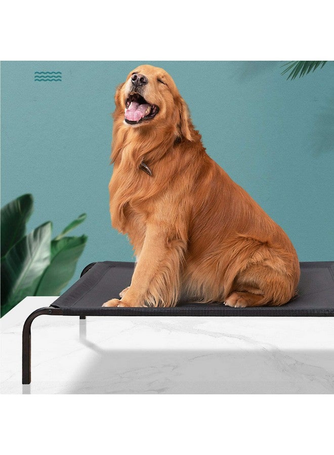 Fluffy's Dog Bed Pet Cat Raised Sides Camping Fabric Cot Indoor Outdoor Waterproof Black XLarge - Image 2